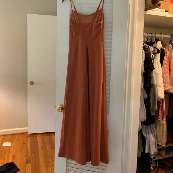 Birdy Grey Crepe Terracotta Ash Cowl Neck Dress - Picture 4 of 5